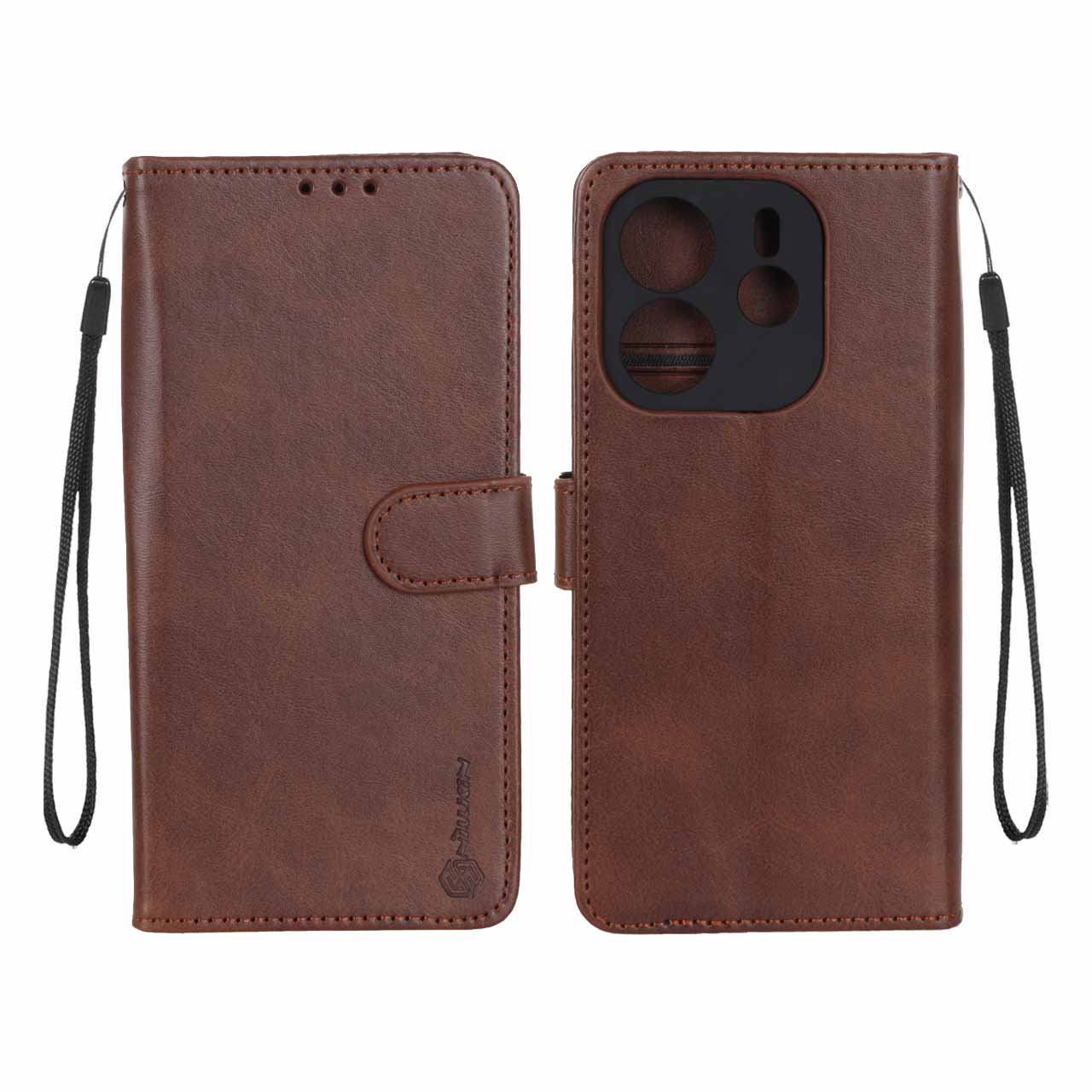 کیف موبایل مگنتی Nillkin مدل Xiaomi Redmi Note 14 4G - قهوه ای